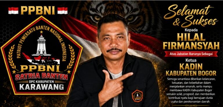 H. Engkos Koswara Ucapkan Selamat kepada Hilal Firmansyah, Ketua KADIN Kabupaten Bogor   